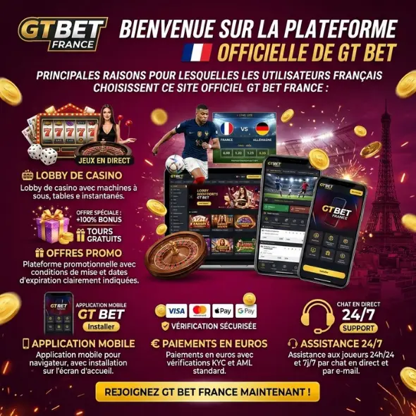 Bienvenue sur la plateforme officielle de GT Bet