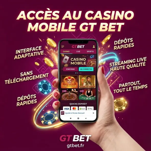 Accès au casino mobile